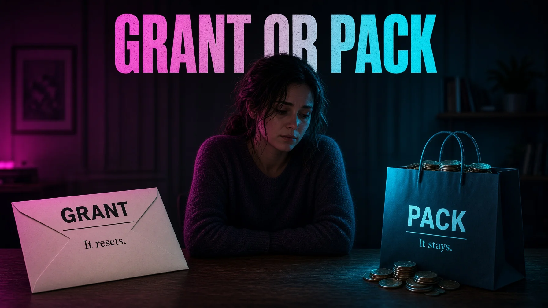 The monthly grant arrives with the subscription and often resets. A pack is a separate purchase that is more likely to stay.