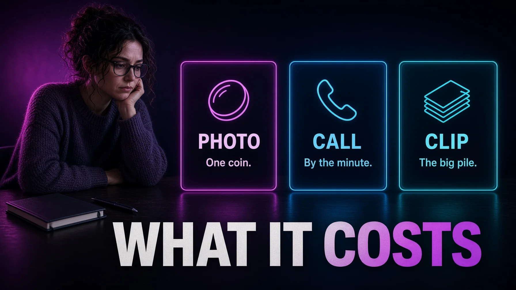 A photo is the cheap action. A short clip is the expensive one. A call sits between them when it is metered by the minute.