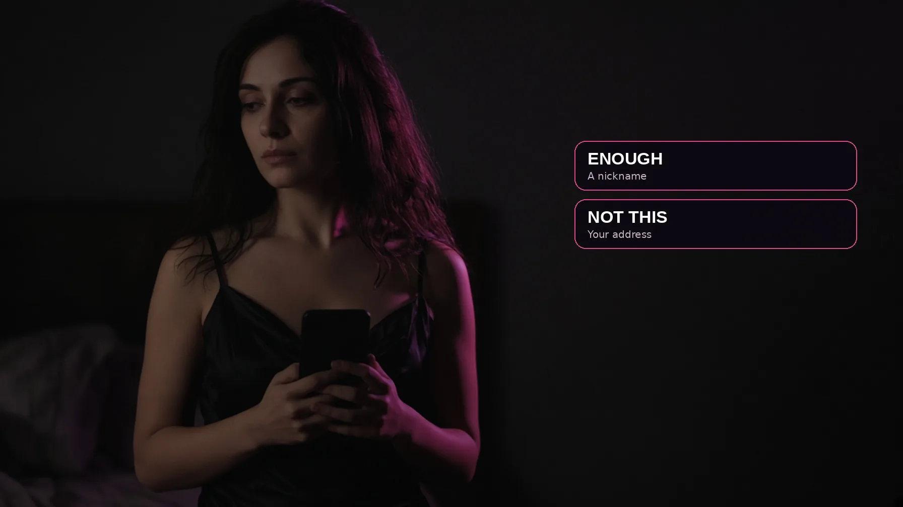 Keep the relationship fictional. A nickname is enough. Do not give an AI girlfriend app your address or your workplace.