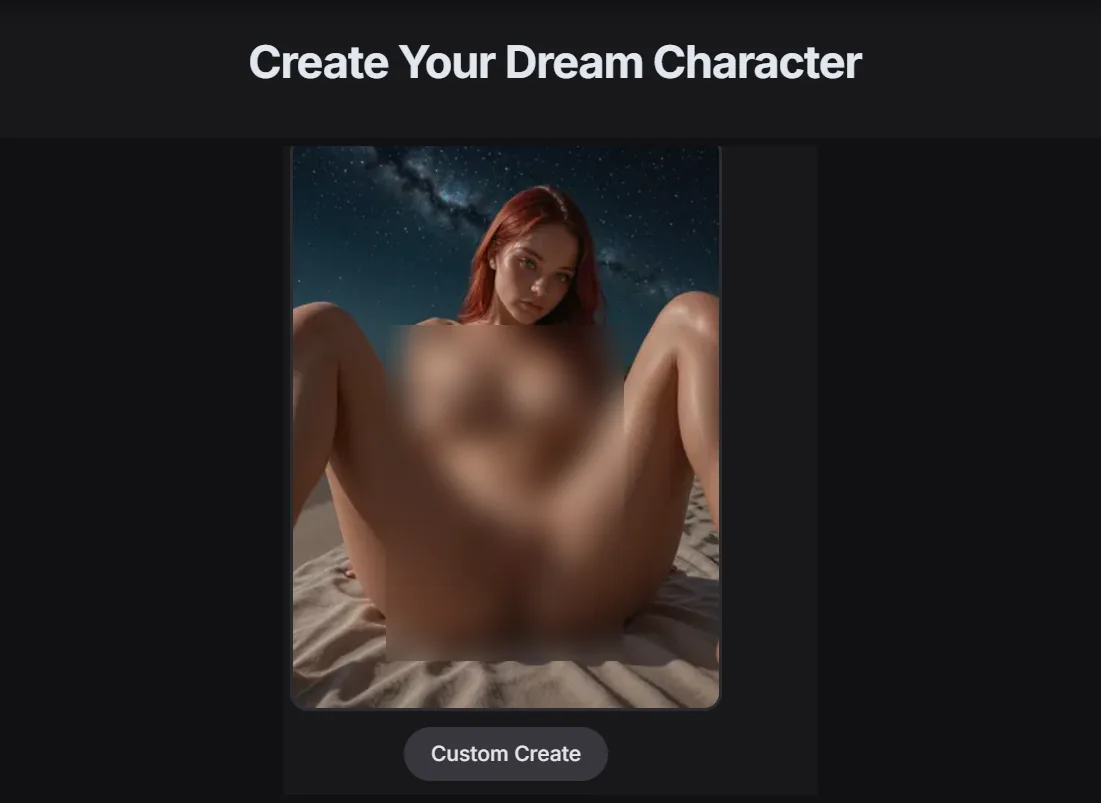 GirlfriendGPT Custom Create under Create Your Dream Character