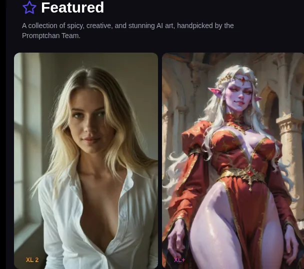 Promptchan Featured, an adult woman in a white shirt and an adult elf