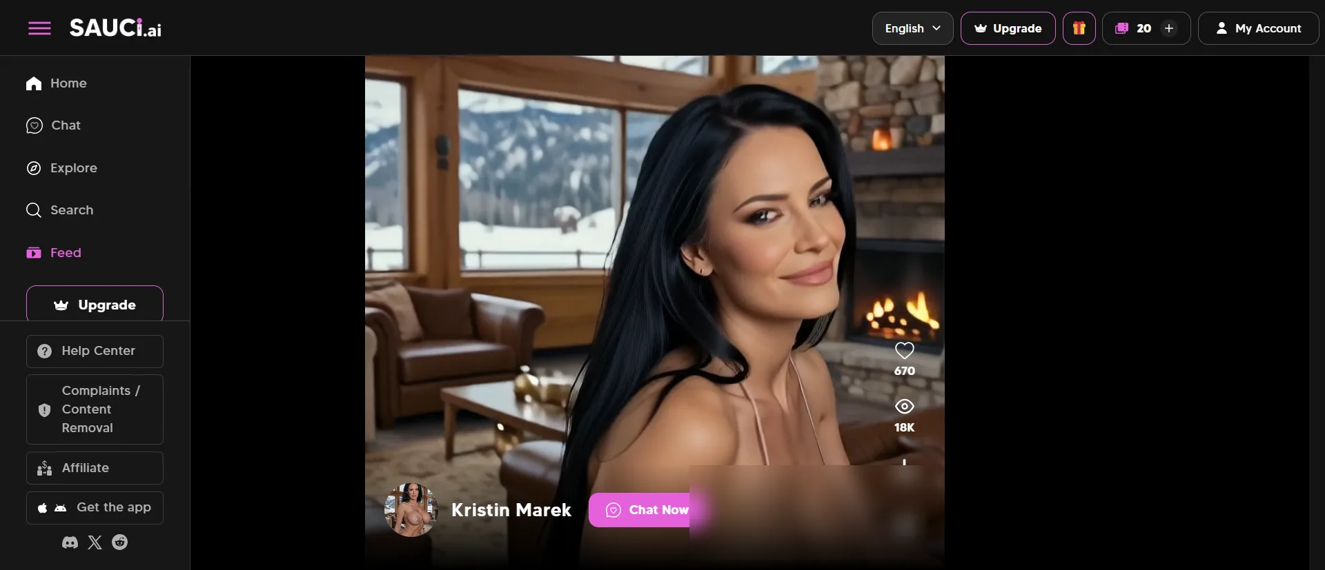 Sauci feed, Kristin Marek, chat now, 20 tokens